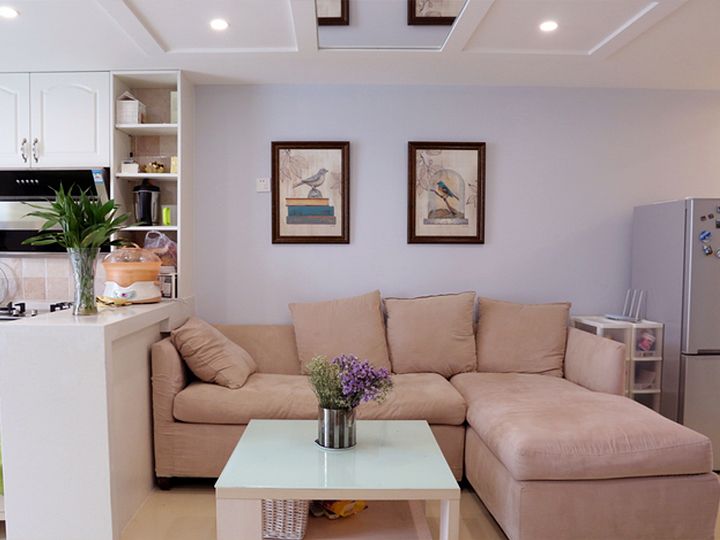 现代小户型室内沙发摆放图 - 效果图