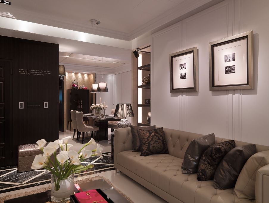 时尚后现代设计风格客厅挂画装饰效果图