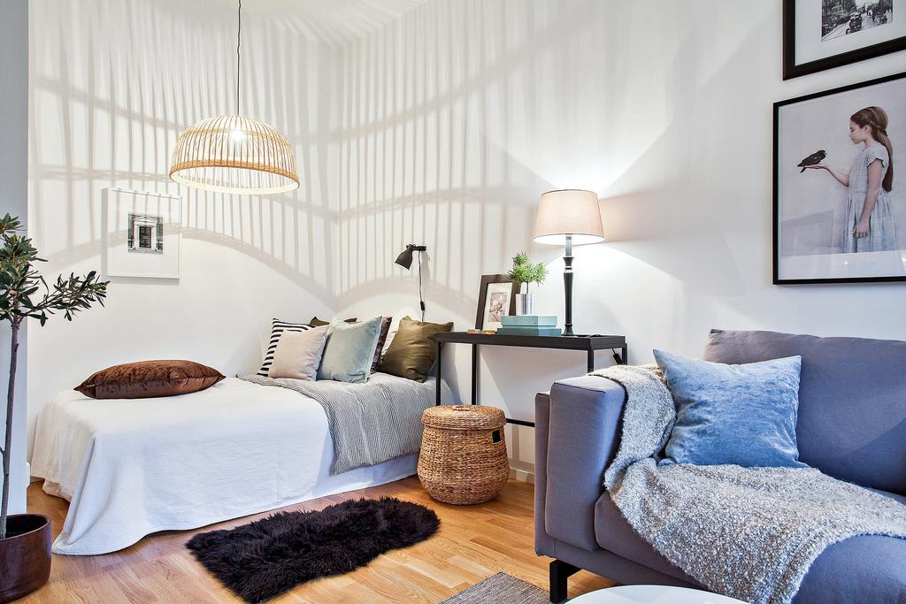 舒心简约北欧小卧室效果图