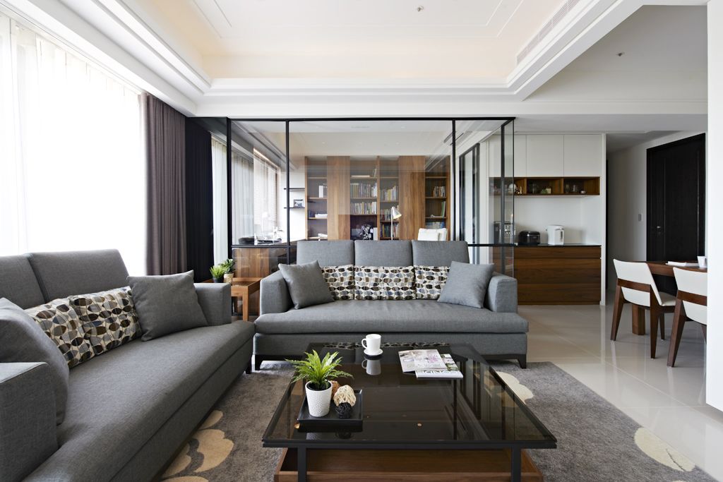 现代三居室内隔断吊顶效果图