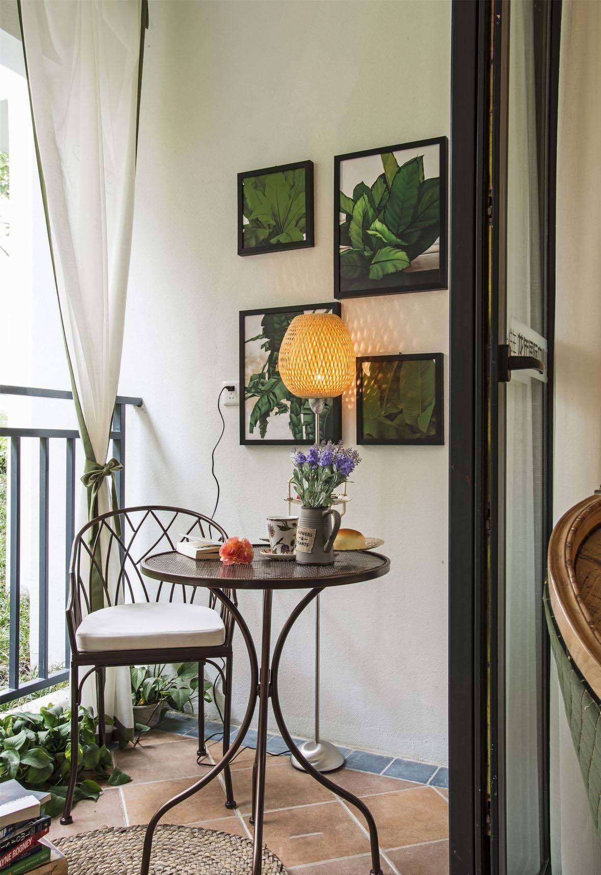 田园设计装修风格家居休闲小阳台设计装潢图