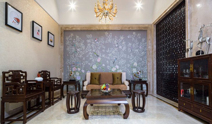 中式新古典茶室效果图