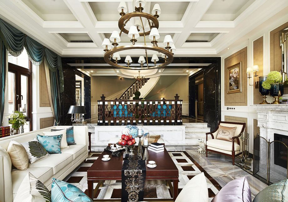 欧式大气豪华别墅室内装饰图 - 效果图