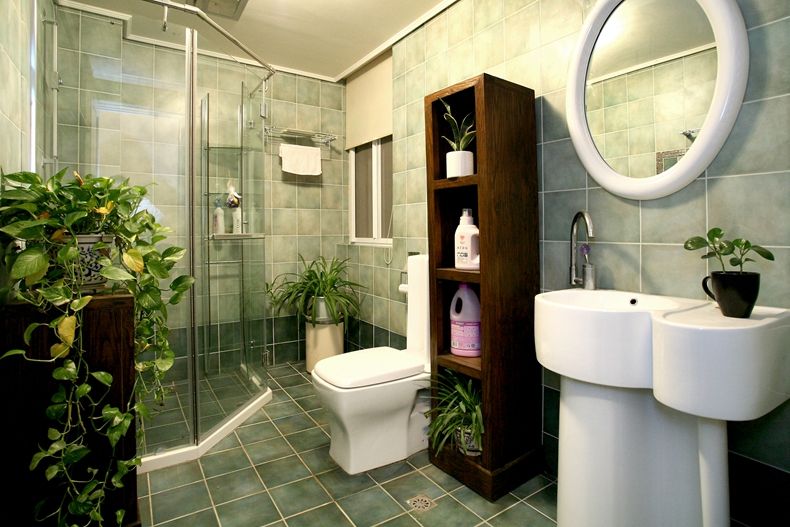 美式复古风洗手间效果图