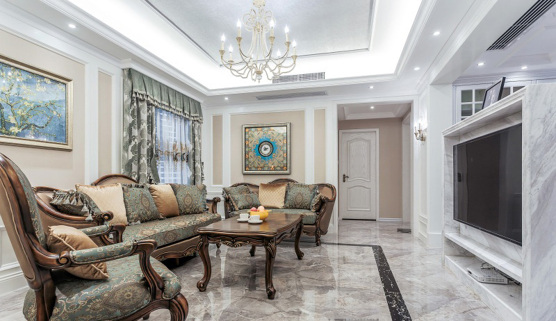 超炫动感时尚现代欧式客厅实木沙发设计图 - 效果图