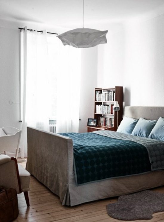 极简北欧风格卧室吊灯装饰效果图