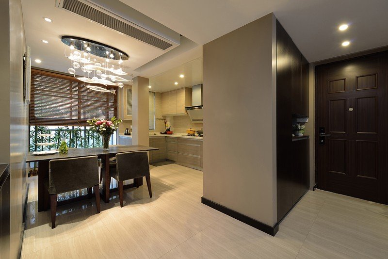 简洁时尚现代餐厅个性吊灯装饰欣赏图 - 效果图