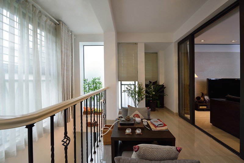 家庭现代空间设计护栏隔断装饰效果图