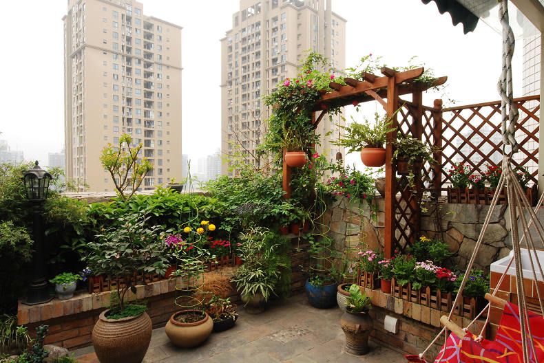 动感娱乐现代顶楼花园设计效果图