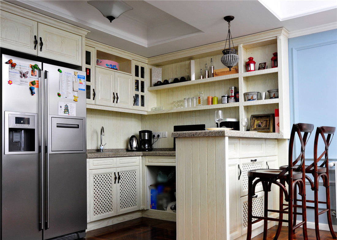 美式风格厨房装修欣赏图 - 效果图