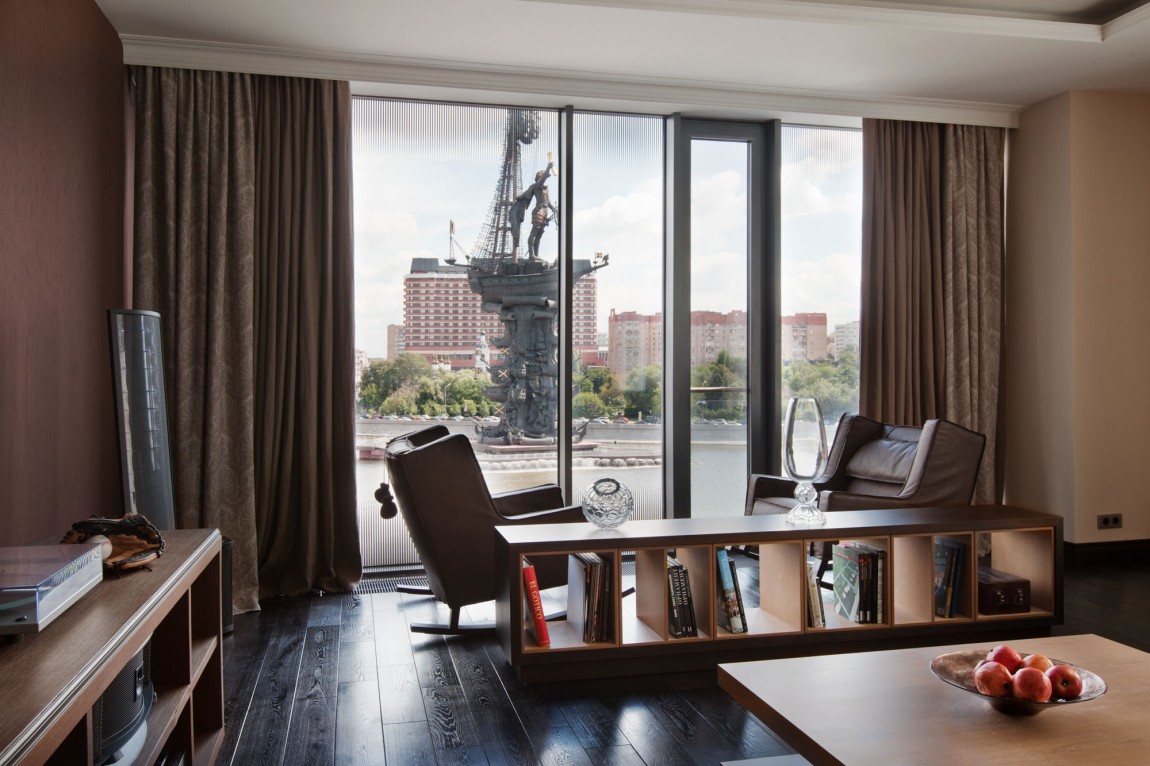 美式装修家居落地窗设计 - 效果图