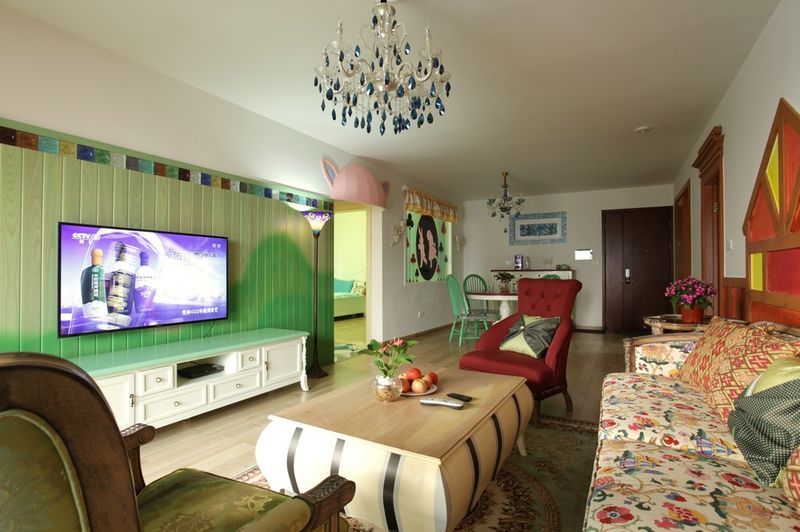 自然悠闲田园风格四居室设计案例效果图