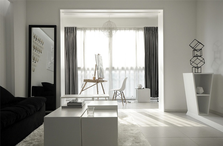 时尚美观简约纯净阳光阳台设计效果图