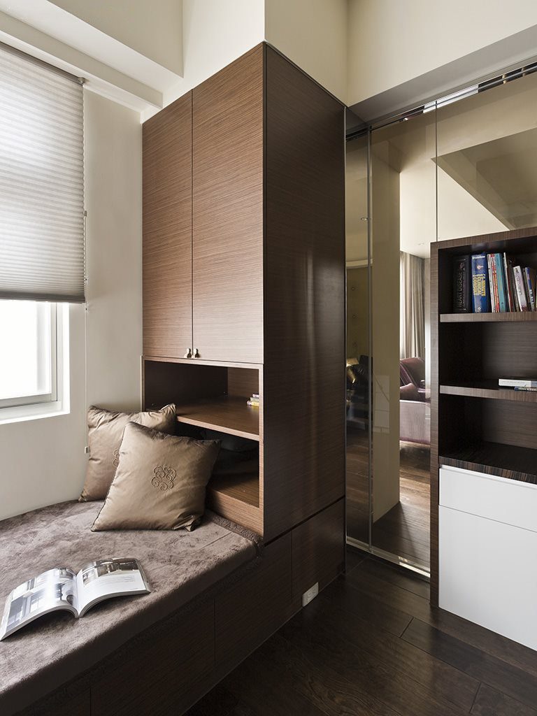 现代时尚设计书房榻榻米地台装饰图 - 效果图