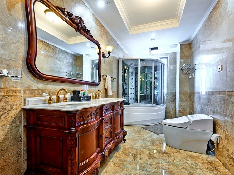 时尚复古中西混搭卫生间 - 效果图