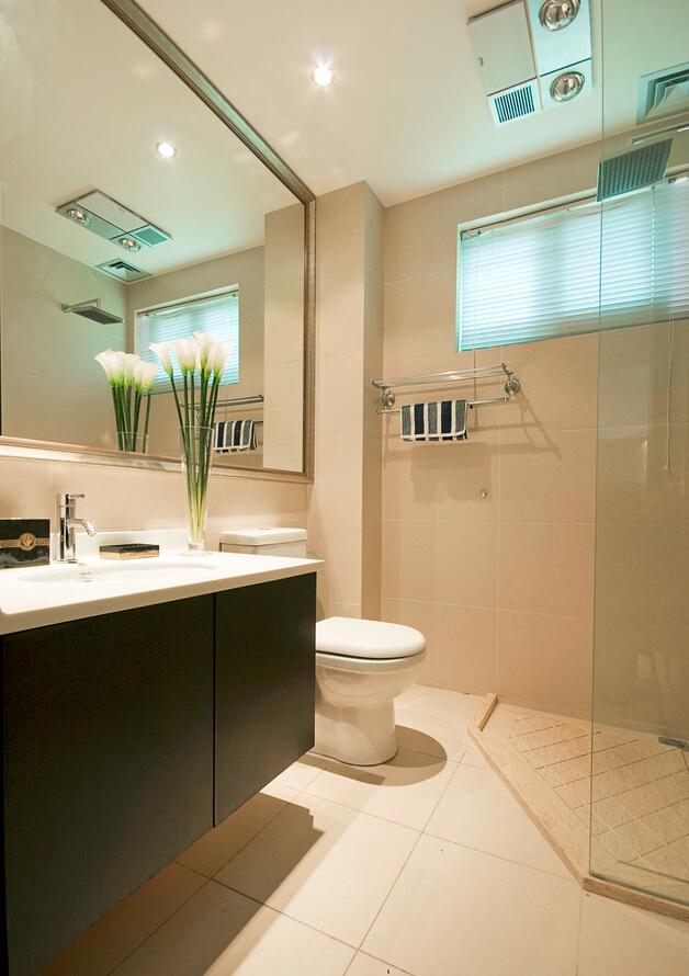 简约时尚卫生间干湿分离设计装修图 - 效果图