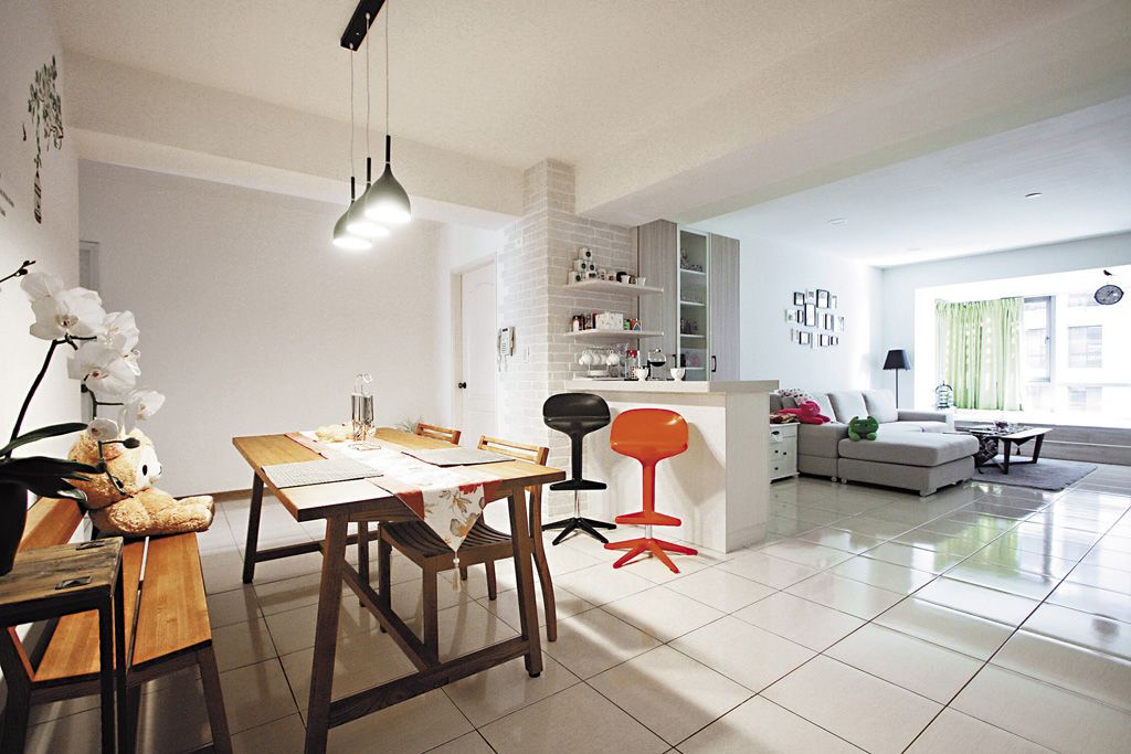 北欧二居客餐厅装修效果图