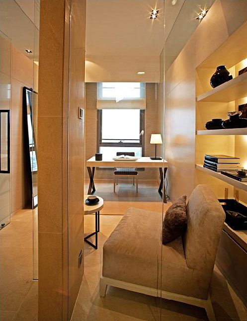 时尚海景豪宅简约书房装修案例效果图