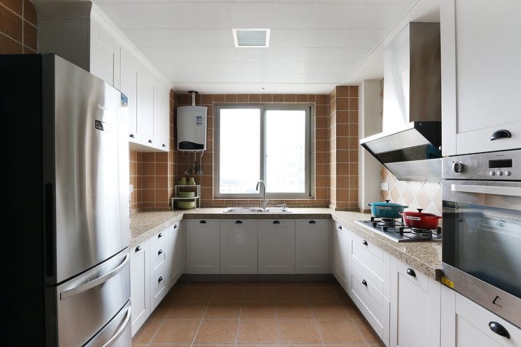 复古现代混搭厨房效果图