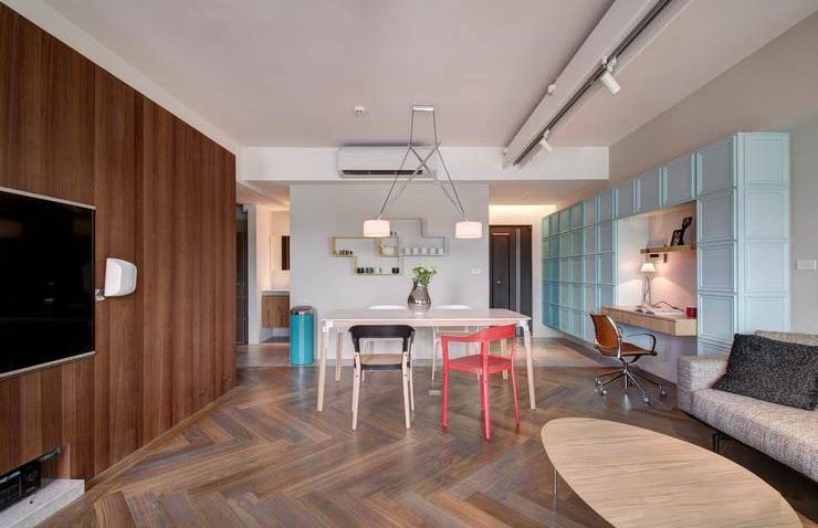 色彩混搭装饰公寓美图欣赏 - 效果图