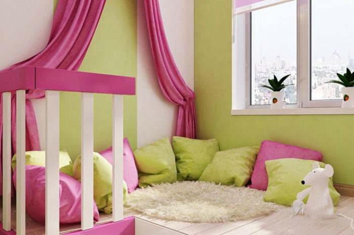 唯美现代简约儿童房局部图 - 效果图