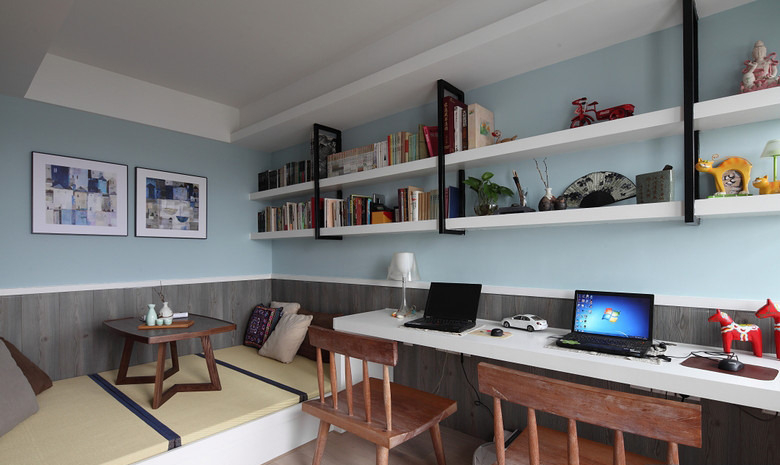 时尚现代榻榻米书房装修案例 - 效果图