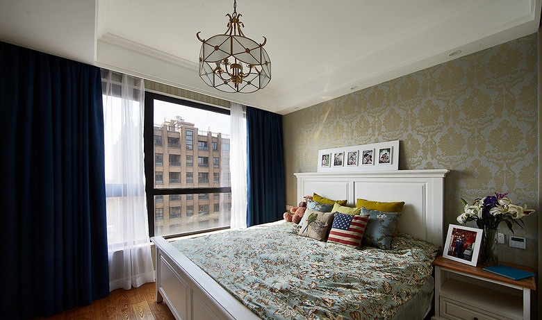 新古典风格卧室欧式墙纸效果图