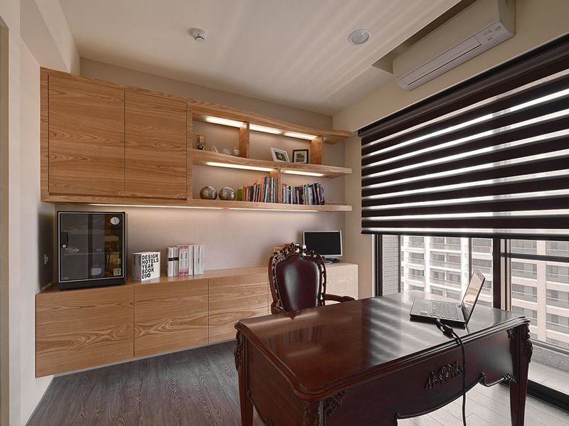 简约田园木质书房大全 - 效果图