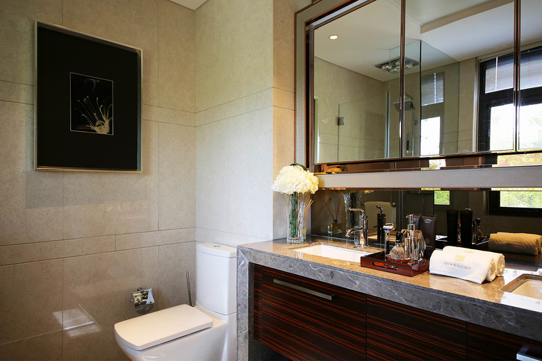 时尚现代卫生间洗手台效果图