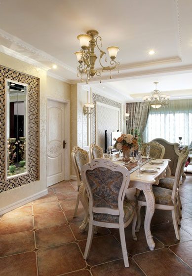 优雅简欧田园风餐厅效果图
