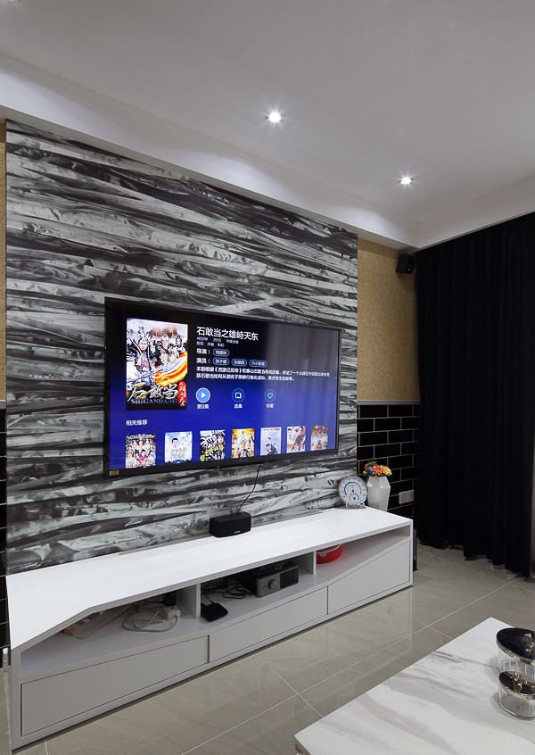 时尚现代豪华风 大理石电视背景墙欣赏 - 效果图