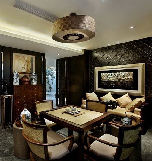 典雅中式家居茶室效果图