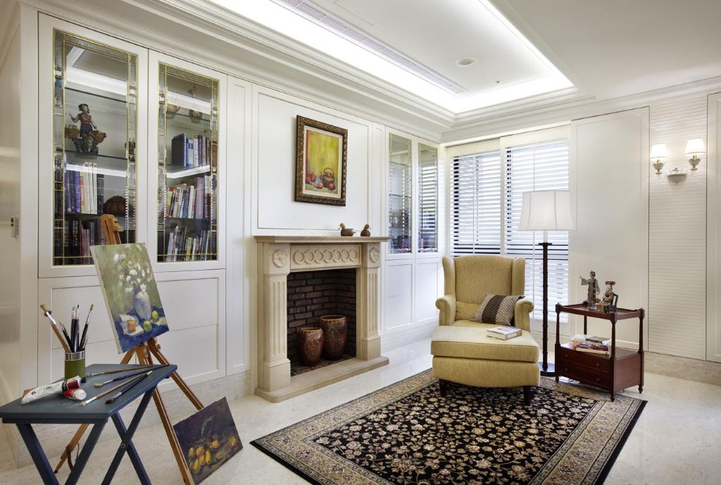 淡雅简洁美式客厅效果图