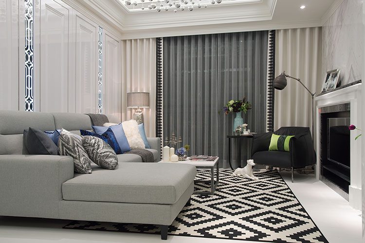 欧式客厅创意沙发背景墙效果图