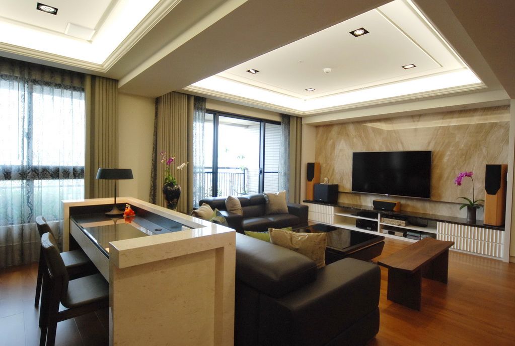 时尚现代装修客厅案例图 - 效果图