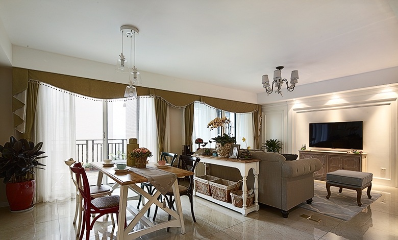 精美简约田园二居室内装饰图 - 效果图