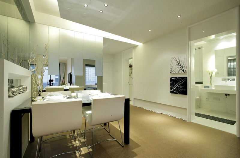 纯净现代简约餐厅案例图 - 效果图