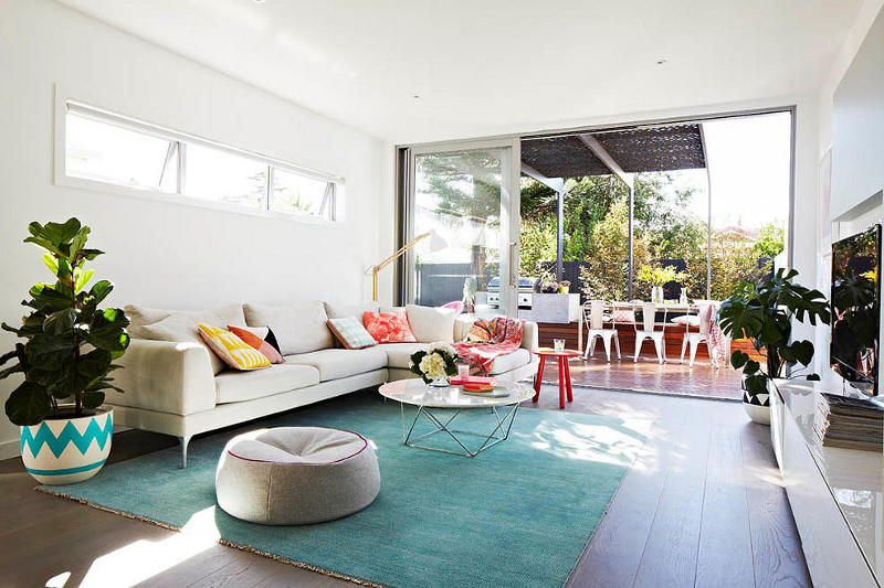 北欧客厅推拉门隔断设计 - 效果图