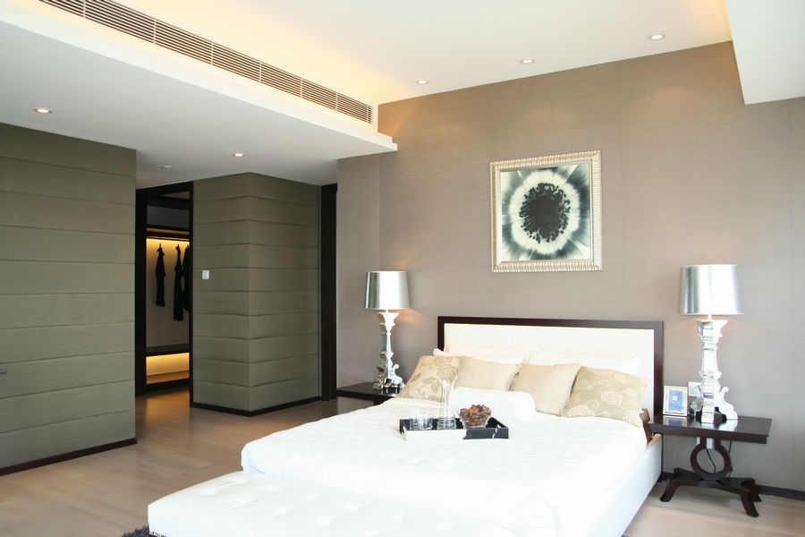 现代家居卧室室内隔断图 - 效果图