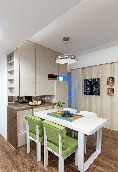 现代风格优雅原木二居室餐厅设计图片