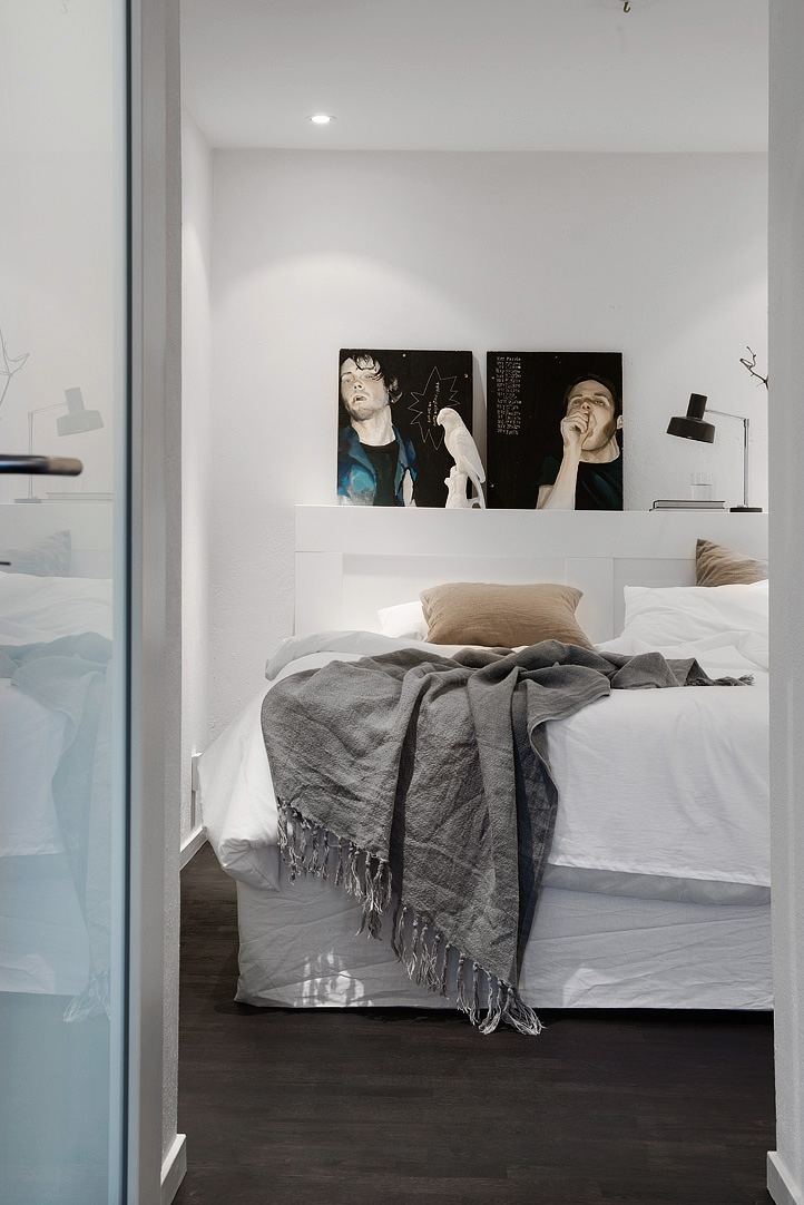 简洁明快北欧风格卧室装饰效果图